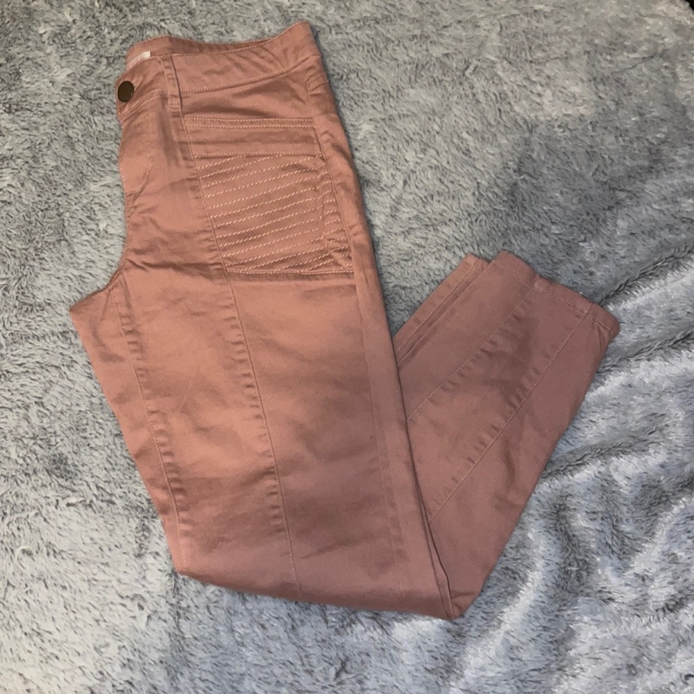 Blush pink ankle length pants